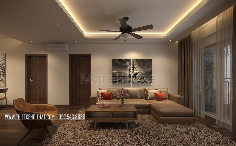 Trang trí nội thất phòng khách chung cư tối giản đẹp hiện đại Mẫu nội thất chung cư hiện đại