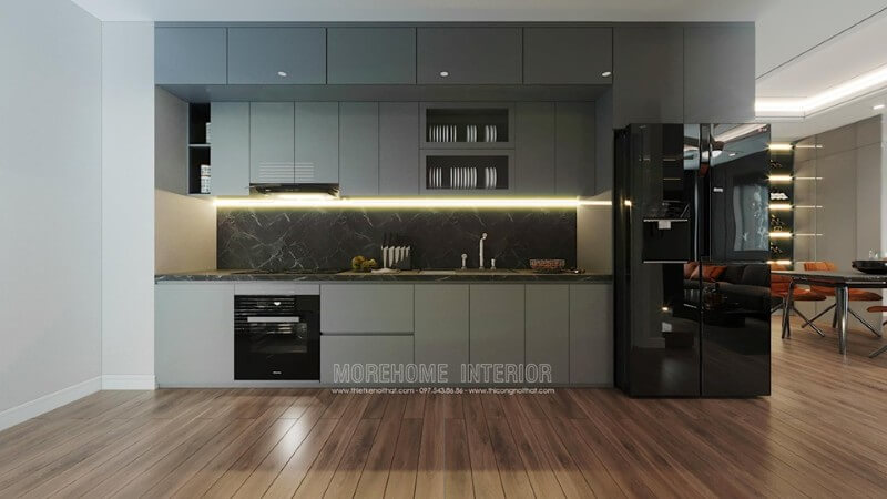 Mẫu tủ bếp gỗ công nghiệp đẹp phù hợp với mọi căn hộ chung cư Tủ bếp đẹp