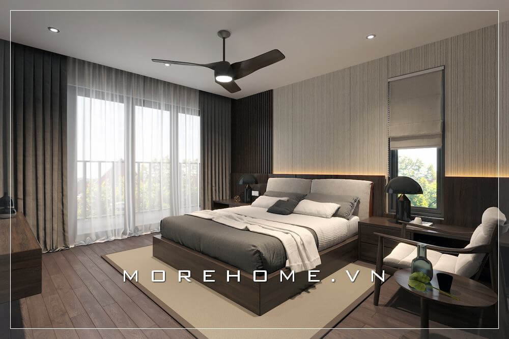 Giường ngủ biệt thự hiện đại Giường ngủ biệt thự hiện đại