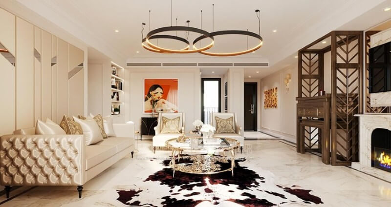 Thiết kế nội thất phòng khách chung cư cao cấp và tiện nghi Thiết kế phòng khách chung cư