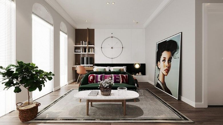 Mẫu bàn làm việc kết hợp giá sách gỗ hiện đại nhỏ đẹp cho phòng ngủ