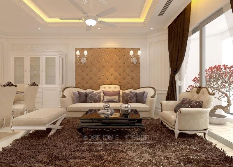 Bàn trà MH-TCD010 gỗ tự nhiên trang trí phòng khách chung cư, biệt thự quý phái