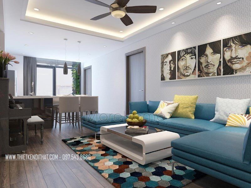 Nội thất phòng khách chung cư phong cách hiện đại
