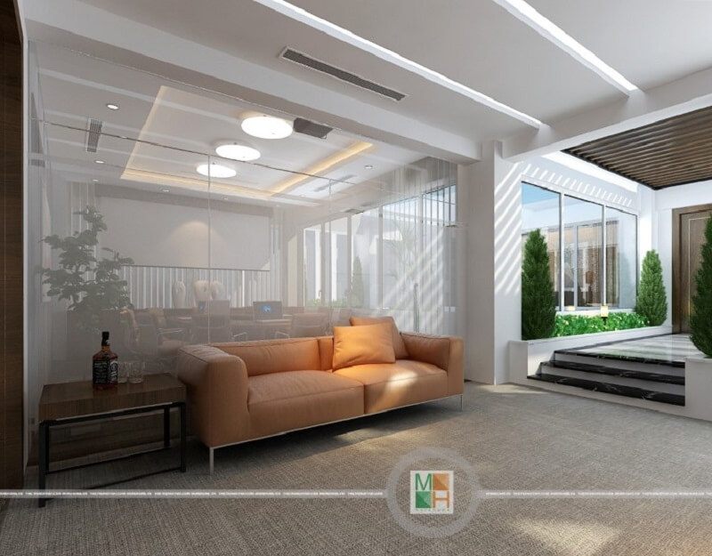 Mẫu sofa bọc da cao cấp theo phong cách hiện đại được yêu thích trong trang trí nội thất văn phòng